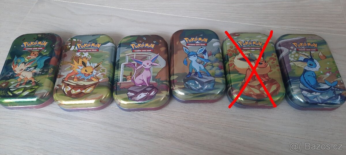 Prázdné Pokémon plechovky/ mini tinky Prismatic