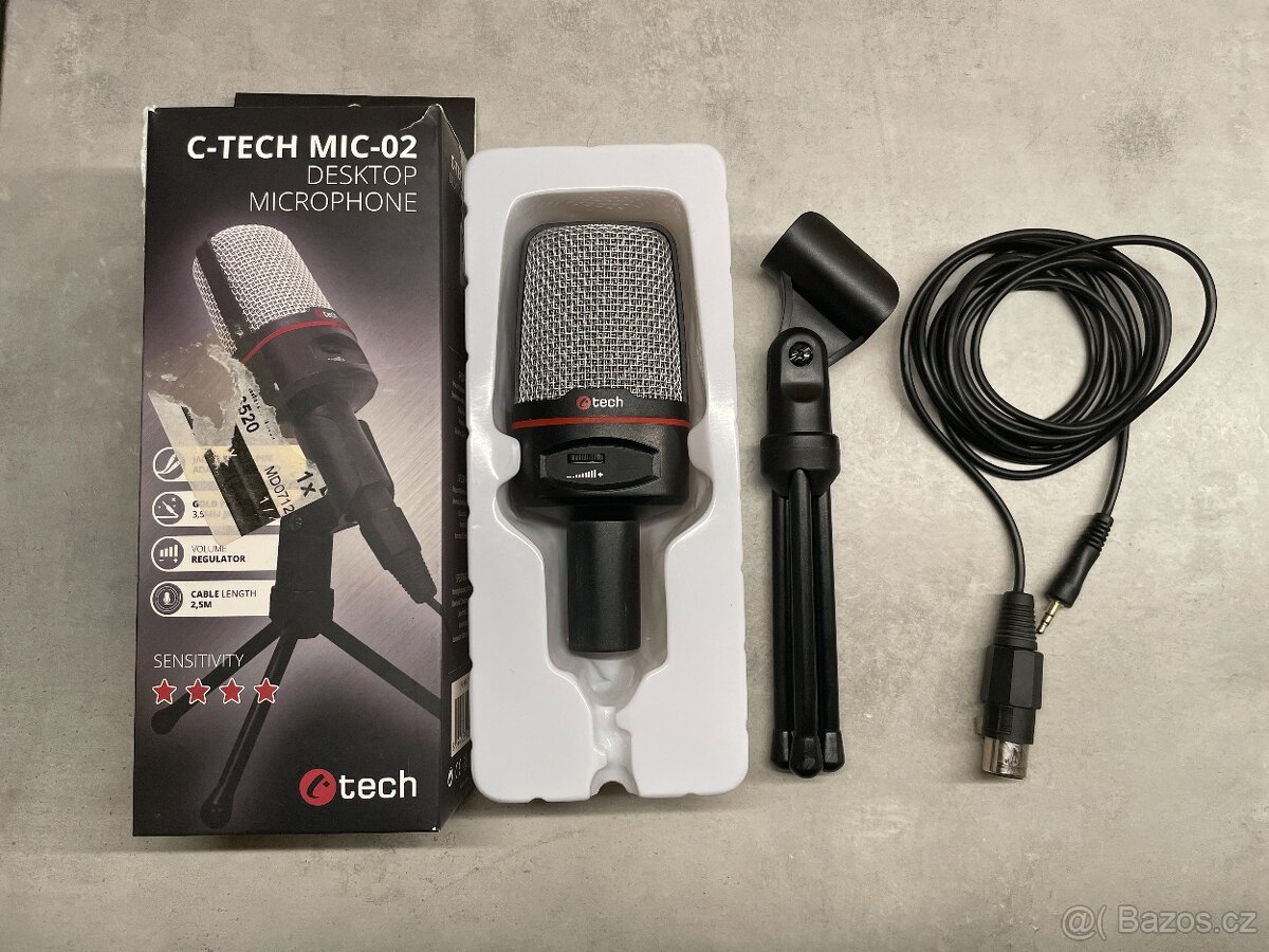 Stolní Mikrofon C-Tech Mic-02