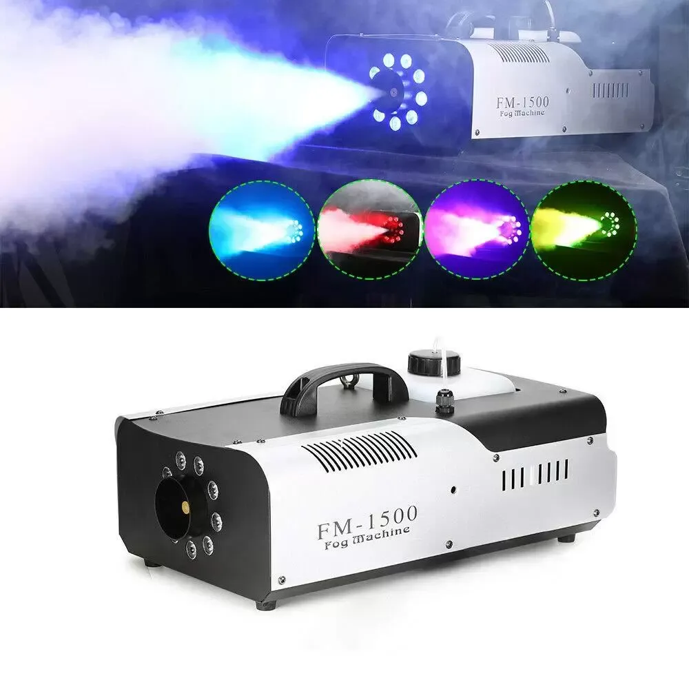 mlhový stroj RGB LED, osvětlení scény, kouř, s dálkovým ovlá