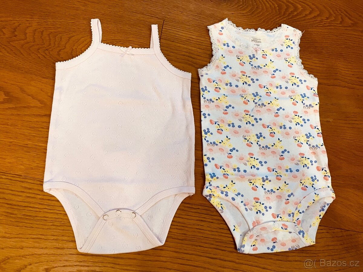 Body bez rukávu 2ks (dívčí) - 12měs.