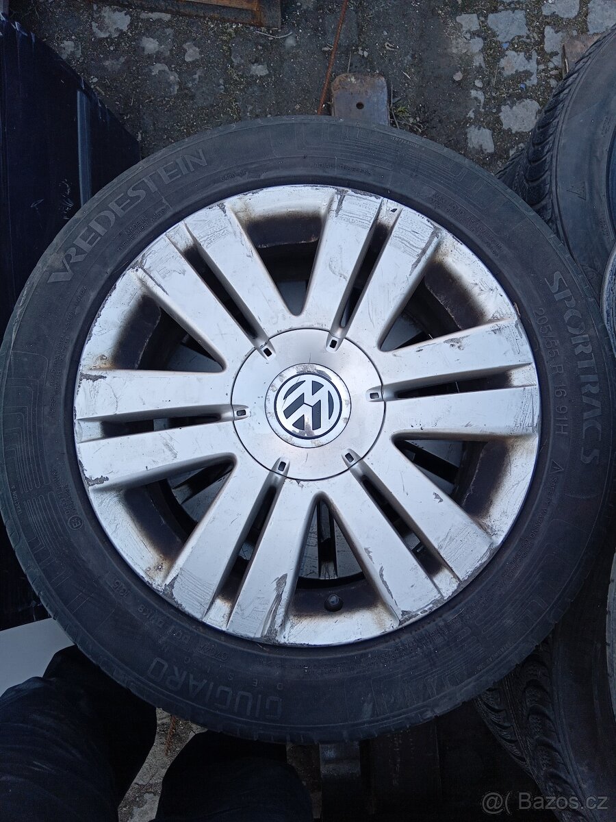 5x112 R16 7"   Alu kola vc. Pneu VW Passat Škoda atd