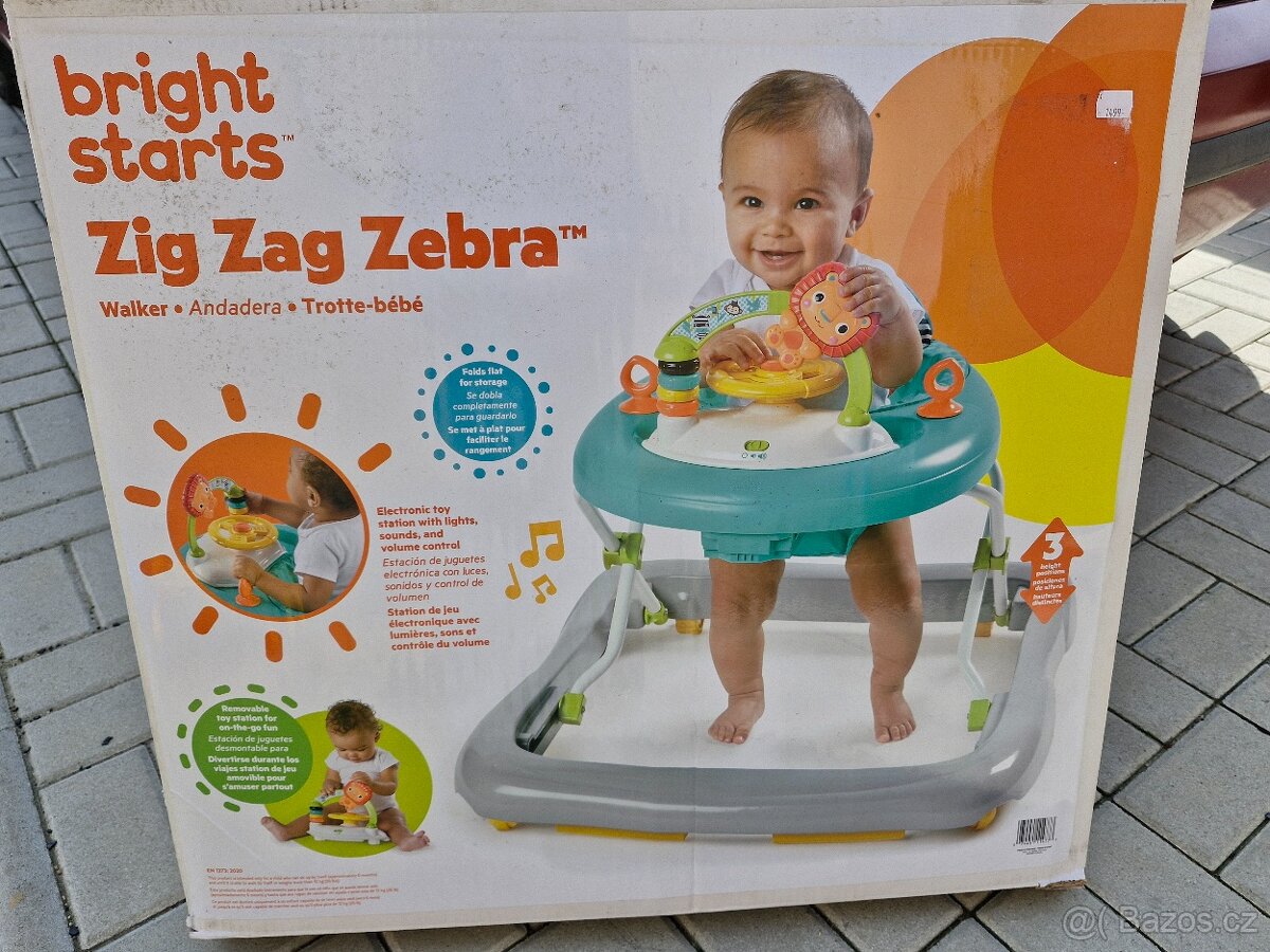 Chodítko Zig zag zebra