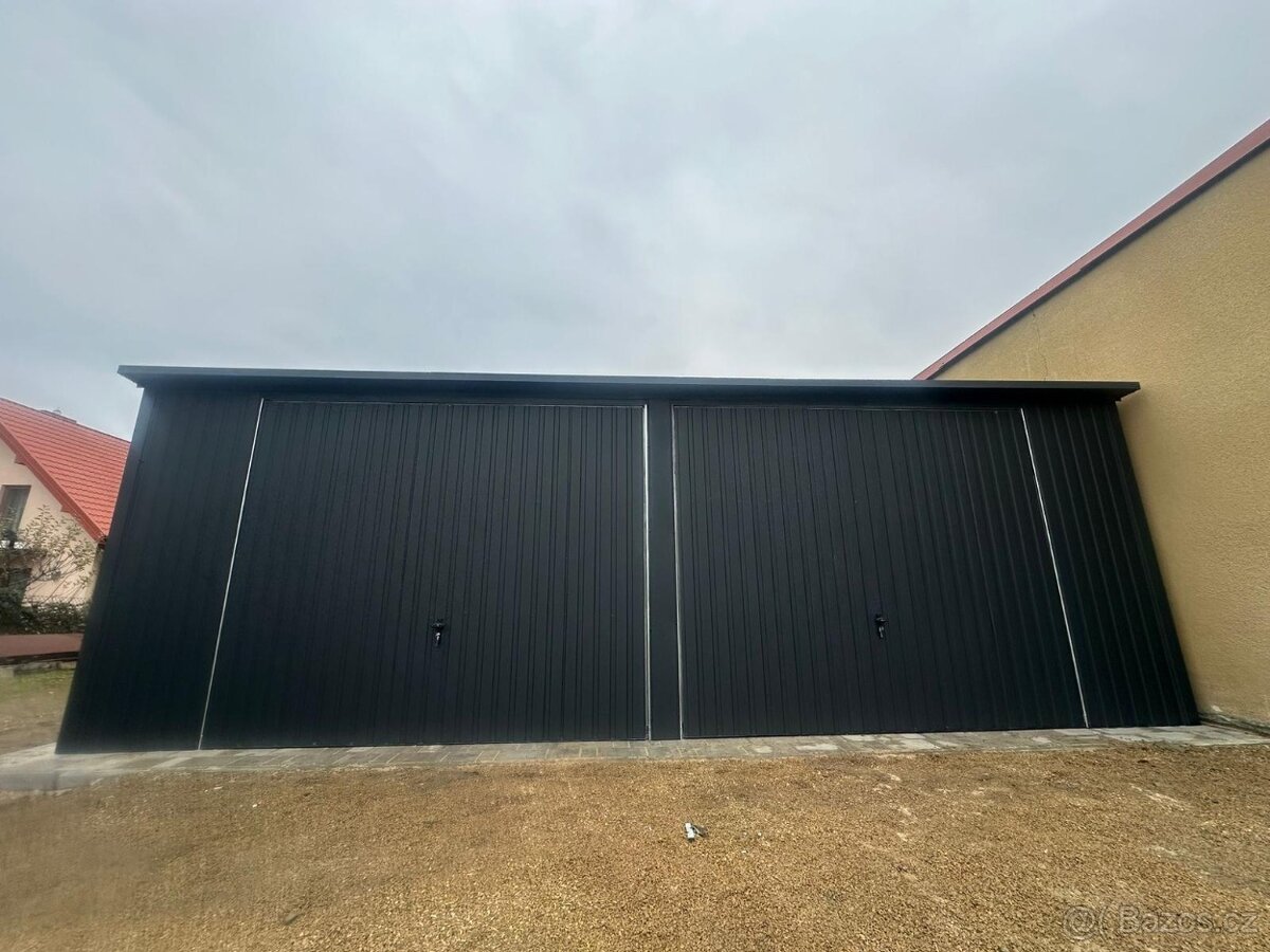 Plechová garáž 7,5x6m