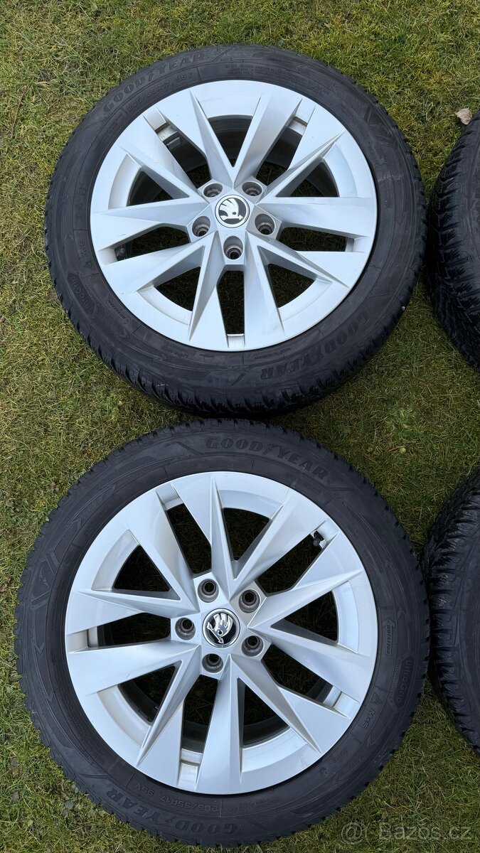 Alu kola Škoda Rotare 5x112 r17, pneu 205/55 r17