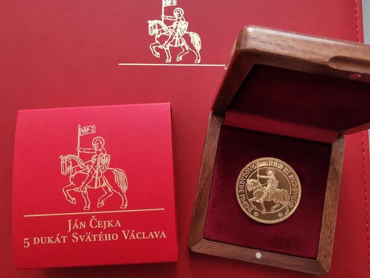 Zlatý svatováclavský dukát 1923/2022 J. Čejka Mincovna Kre