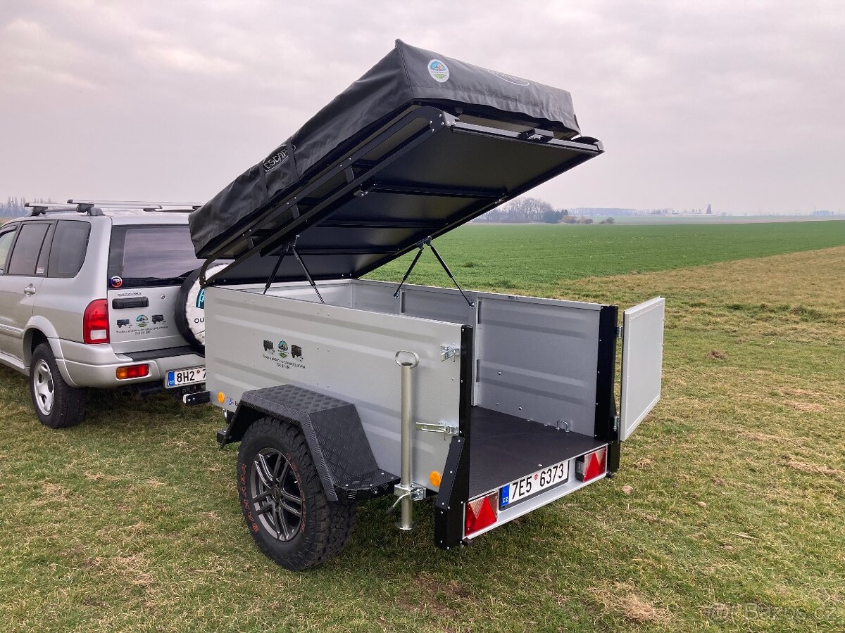 Multifunkční Přívěsný Vozík OFFROAD Camping Poklop na Stan