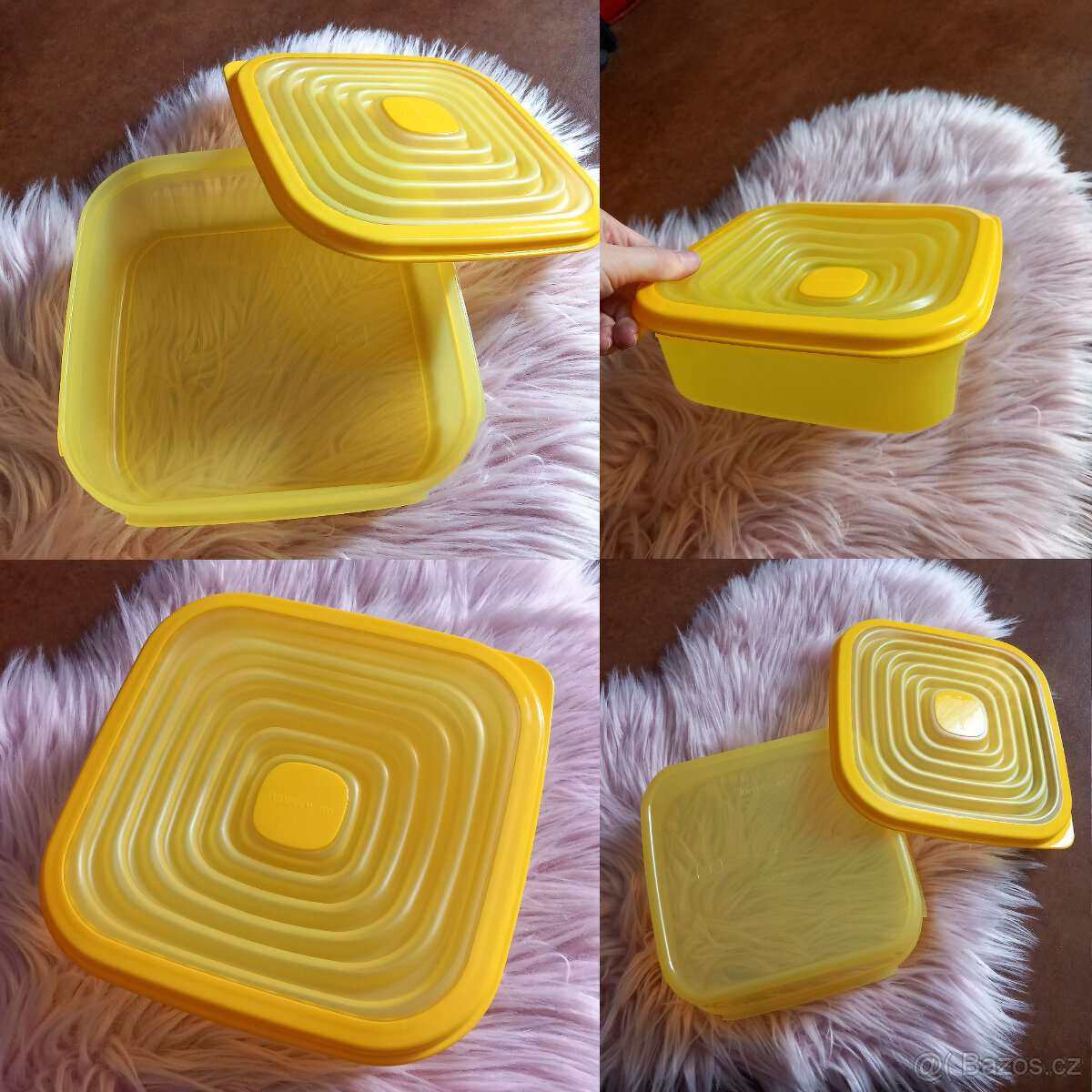 Žlutá miska s flexibilním víčkem, Tupperware, 1.2L