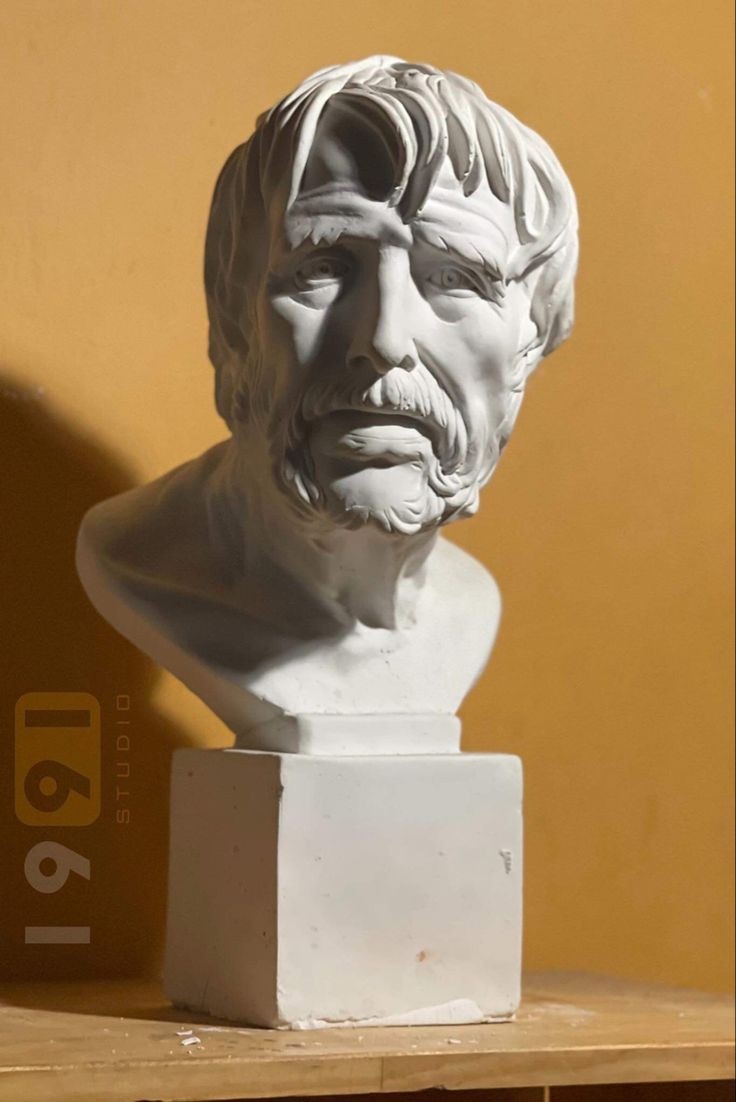 Sadrová busta (antický filozof - Seneca)