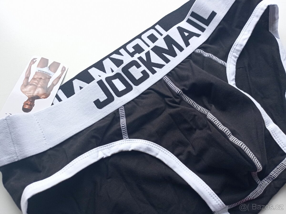 VÝPRODEJ - pánské luxusní černé slipy Jockmail -XXL (eu L)