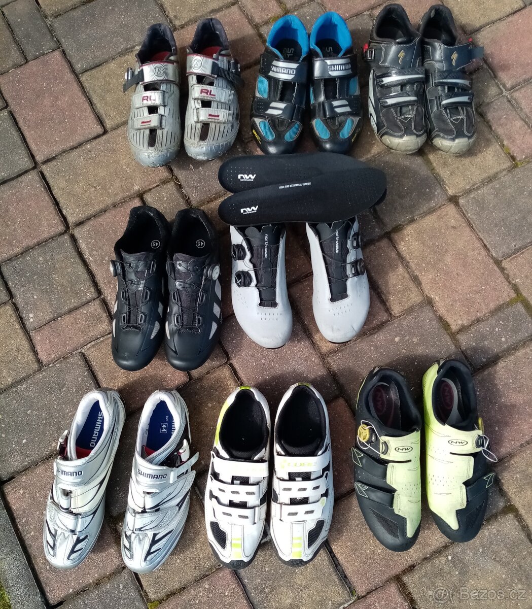 Cyklotretry na kolo:Shimano, Northwave.. MTB i Road, vel. 44