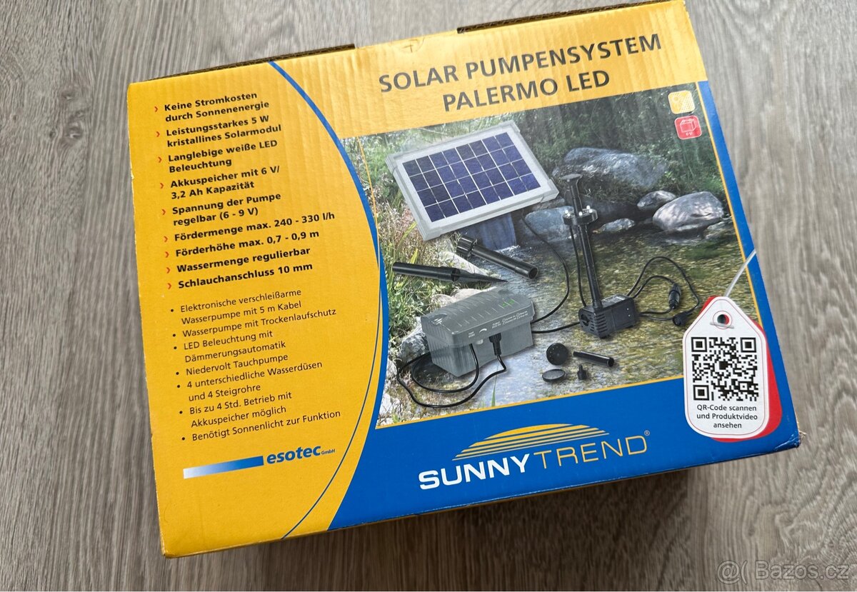 Jezírková fontána Esotec - solární, s baterií