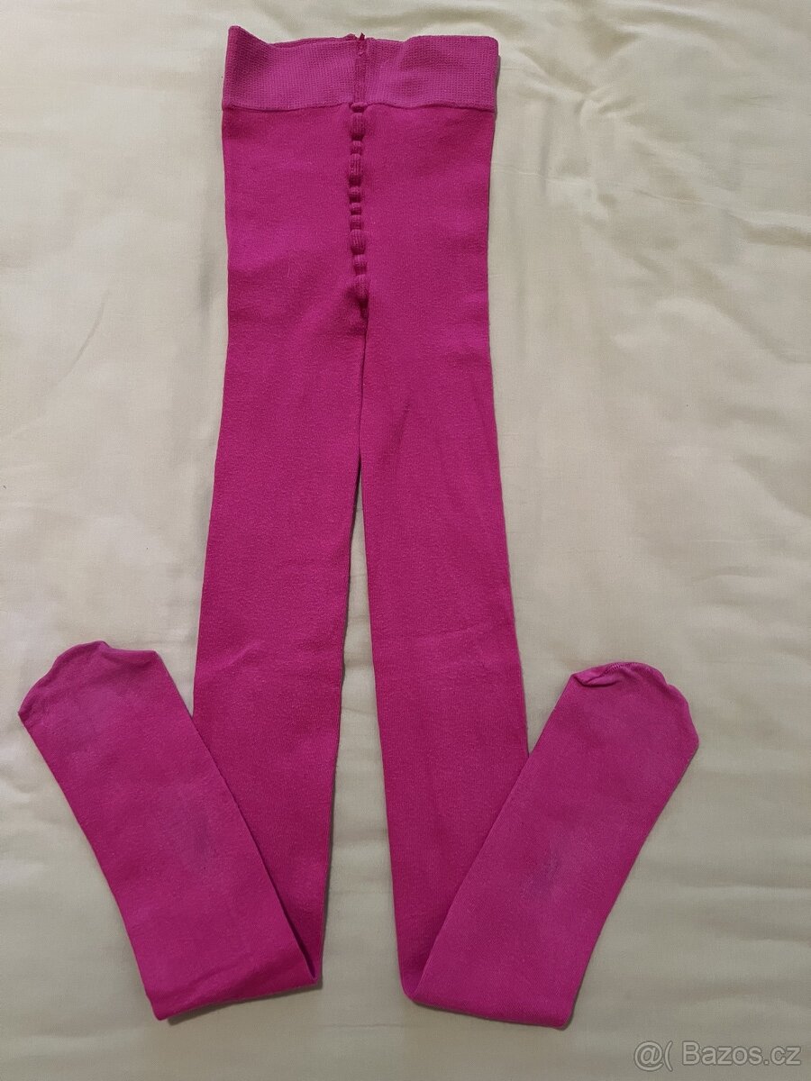 Růžové punčocháče zn. H&M vel. 134/140