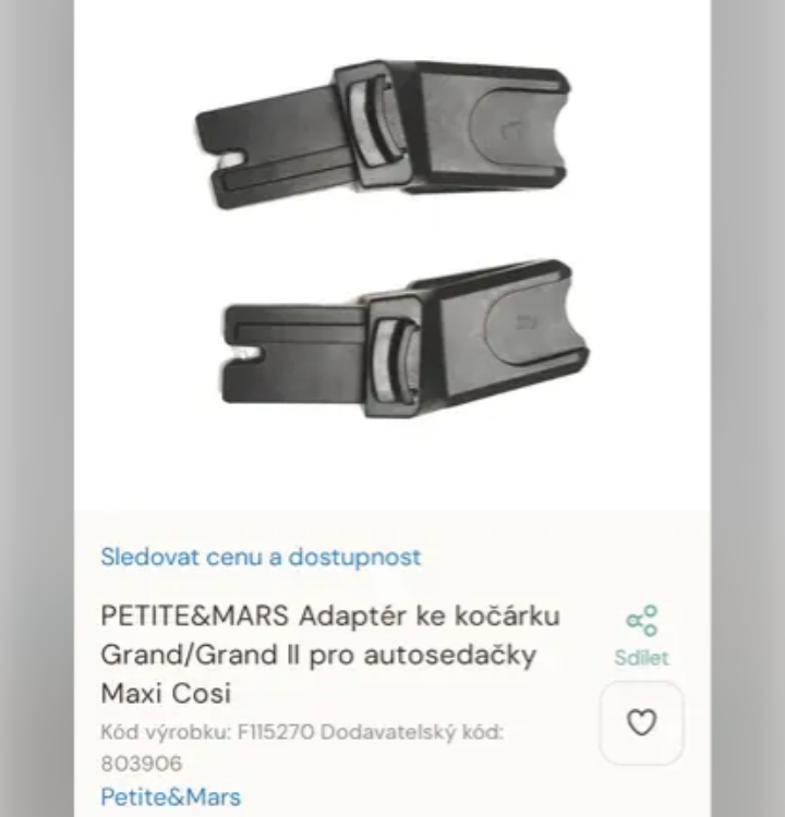 Adaptéry ke kočárku