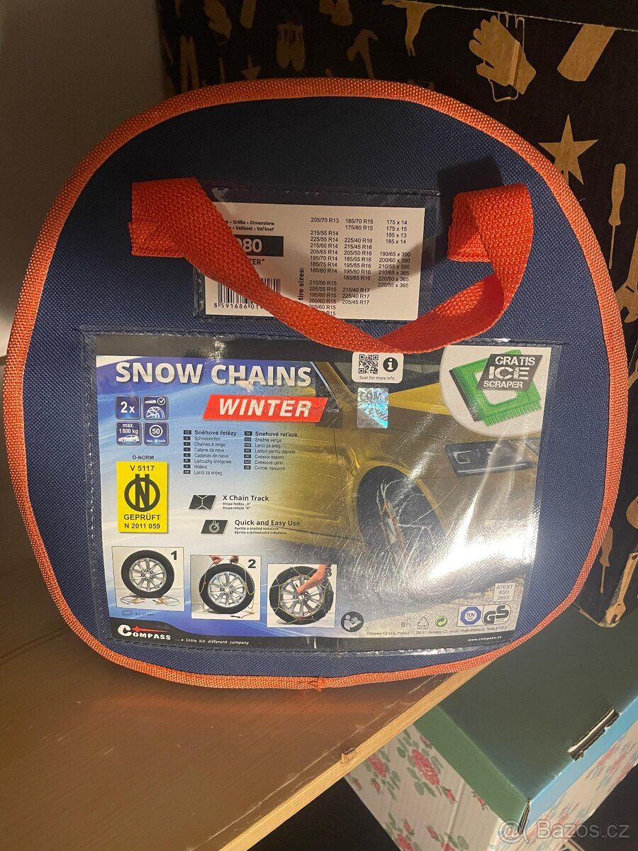 Sněhové řetězy Compass 080 (vel. kol 13 - 17)
