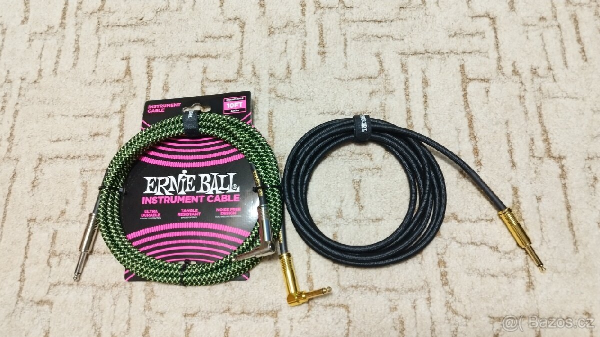 ERNIE BALL 10' Braided Cable Black/Green