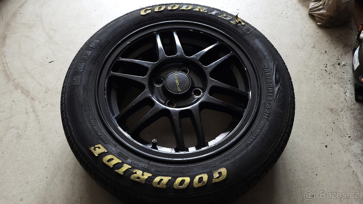Černá letní ALU kola 14" 4x100 Honda, Hyundai, Opel, Toyota