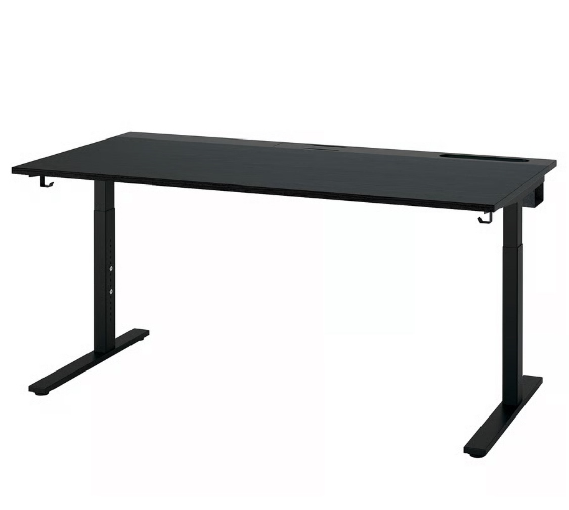 Mittzon psací stůl černý polohovací 160x80cm