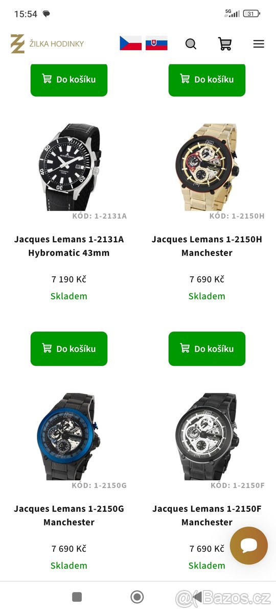 Pánské značkové hodinky