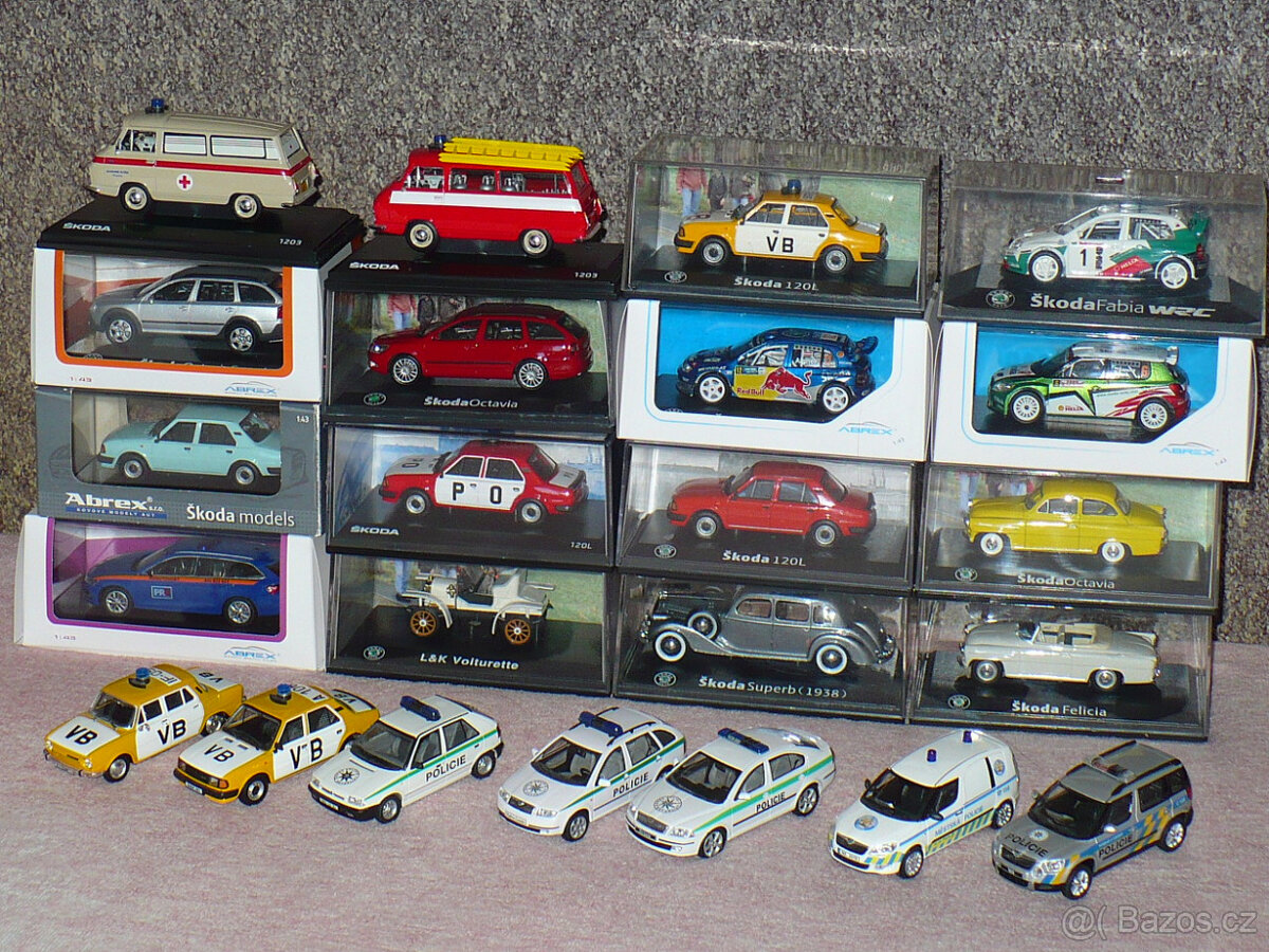 Kovové modely Škoda, Abrex, Kaden, Altaya 1/43