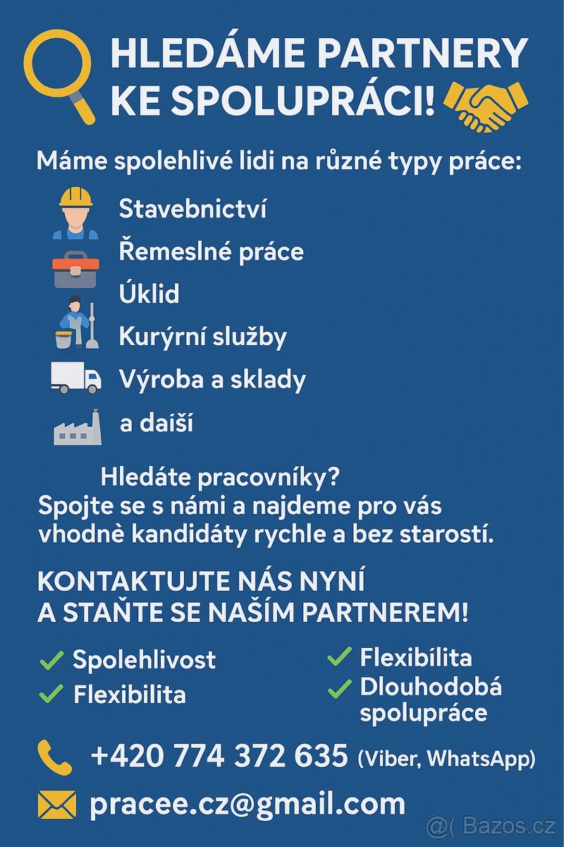 Hledáme partnery ke spolupráci