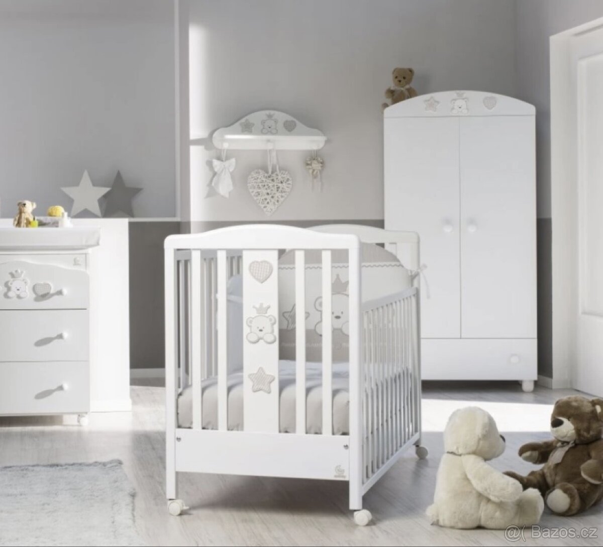 Dětská postýlka Italbaby Baby Re s úložným prostorem – bílá
