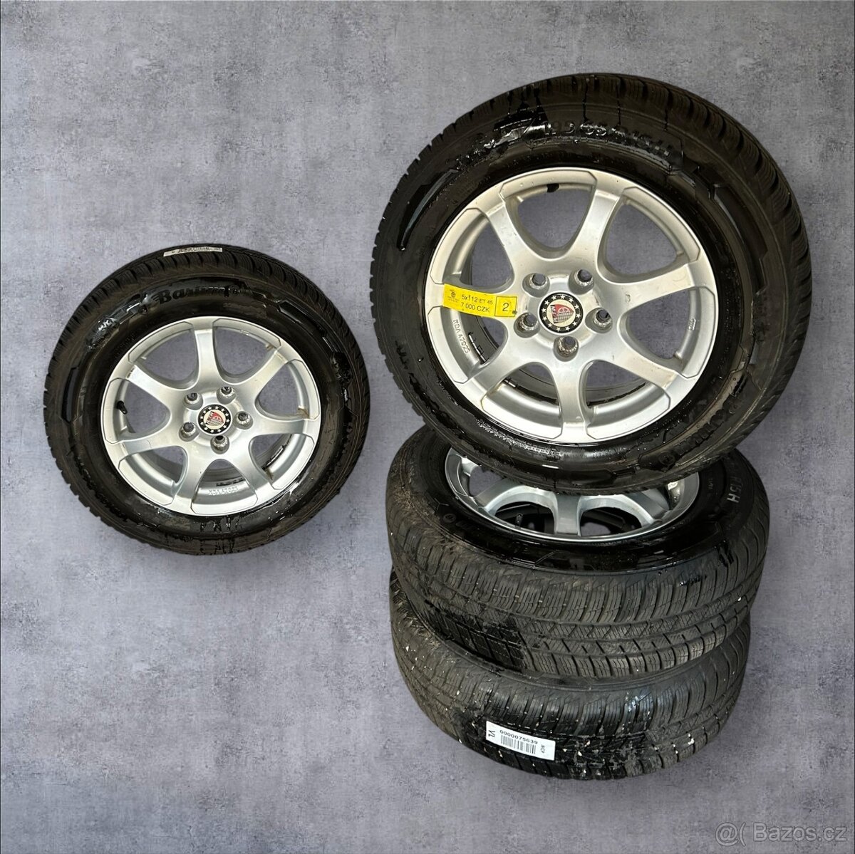 Alu kola Platin 5x112 + zimní 195/65 R15