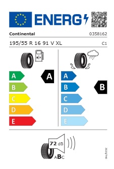 TOP Continental 195/55 R16 91 XL EcoContact 6 (100% stav)