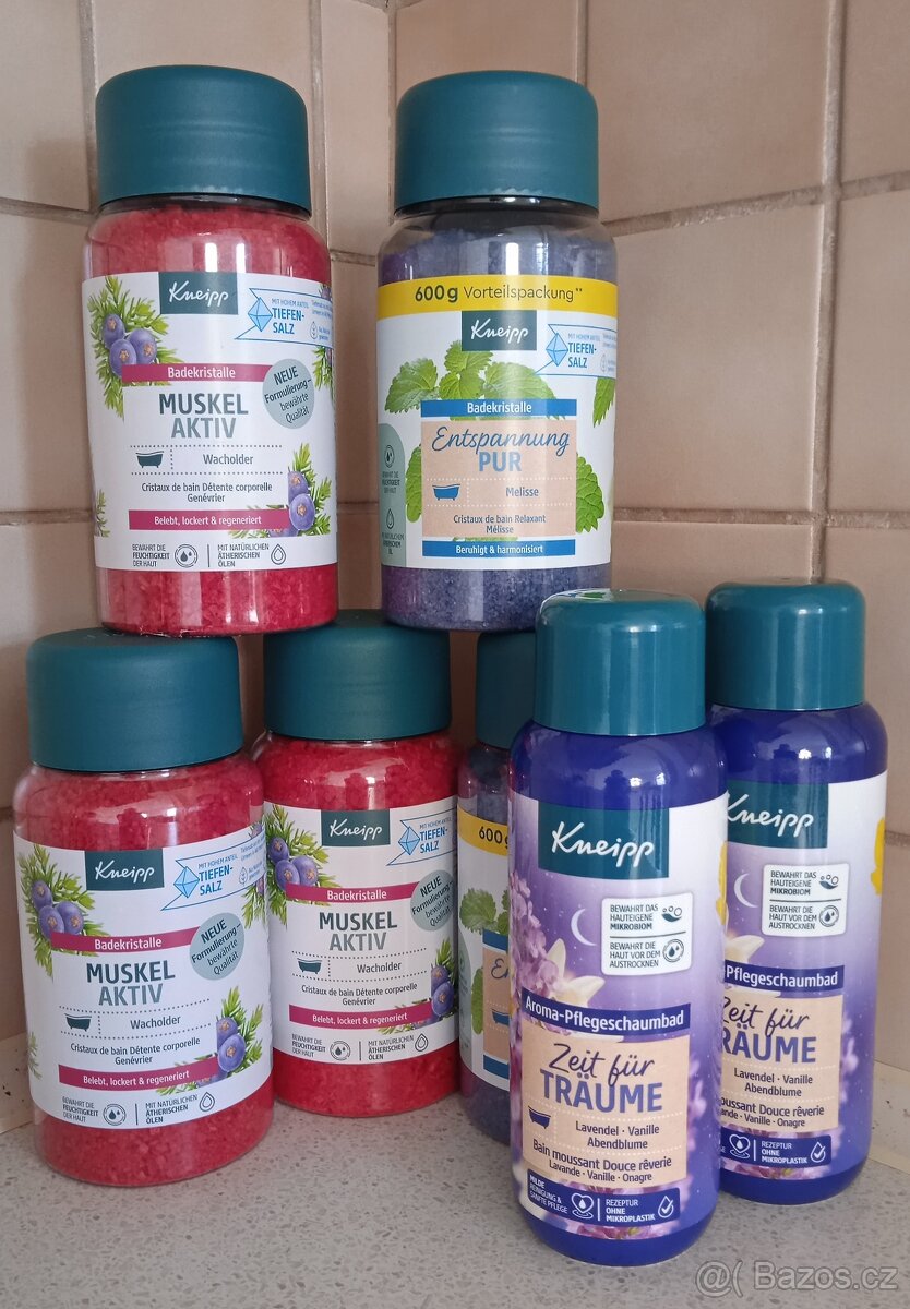 Sůl a pěna do koupele Kneipp