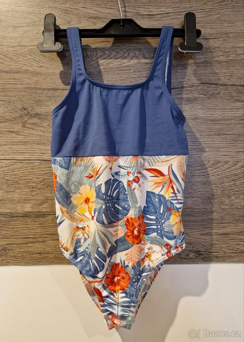 Dívčí plavky Decathlon OLAIAN 500 fialové