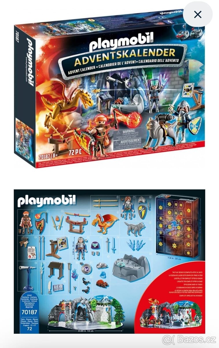 Adventní kalendář Playmobil 70187