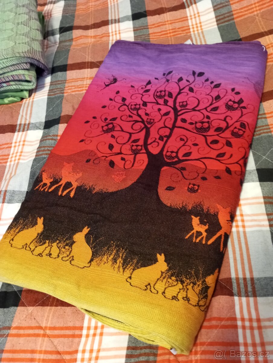 Šátek na nošení dětí Natibaby Magical Forest Night Glo vel 6