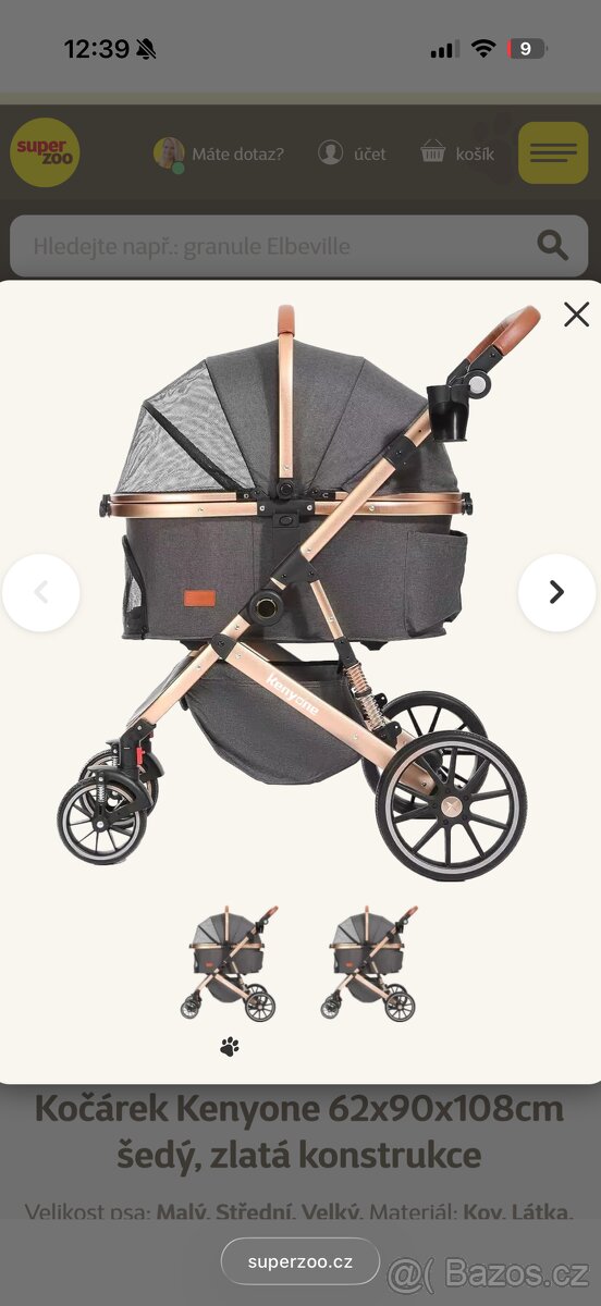 Kočárek na zvířata