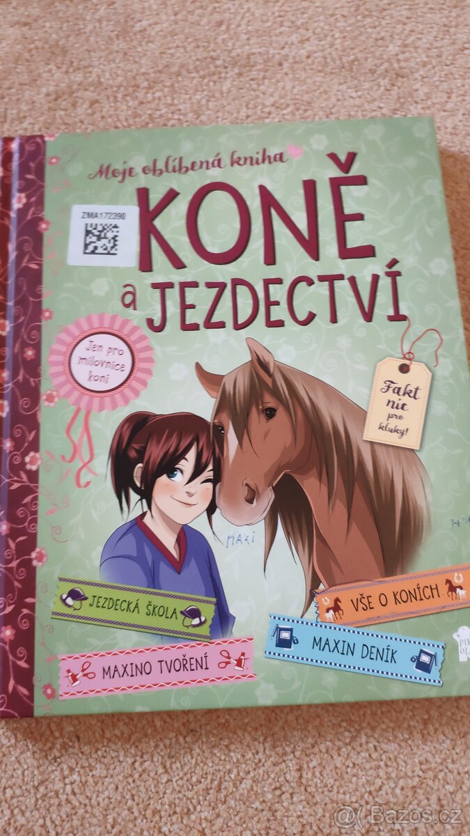 dětská kniha Koně a jezdectví