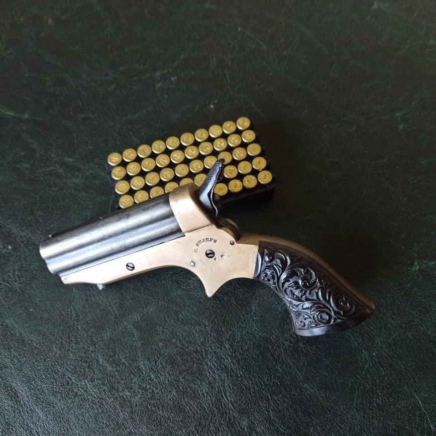Kapesní derringer Sharps 1857 (4 raný) ráže .22 short kad D
