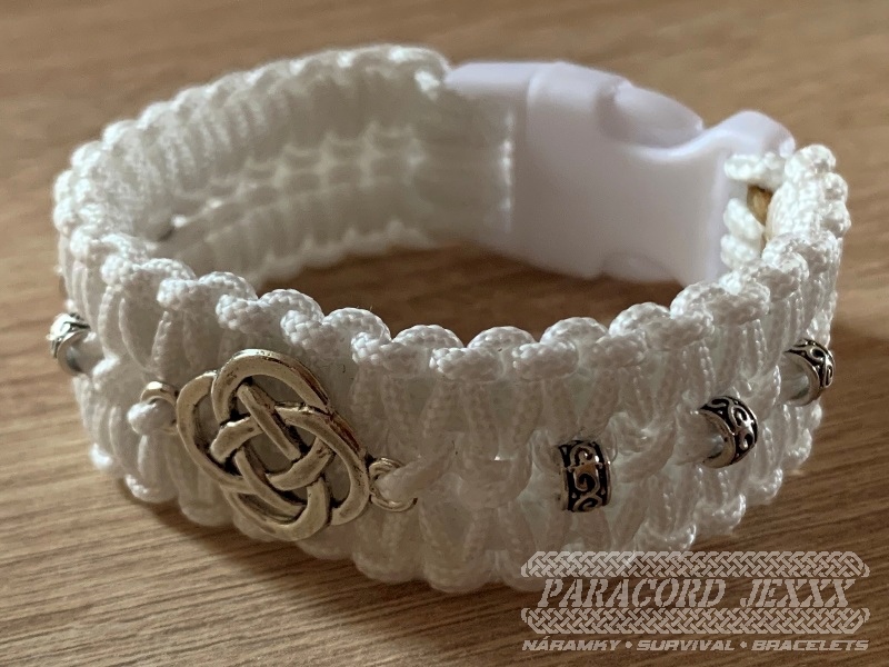 PARACORD náramek (17 cm) white
