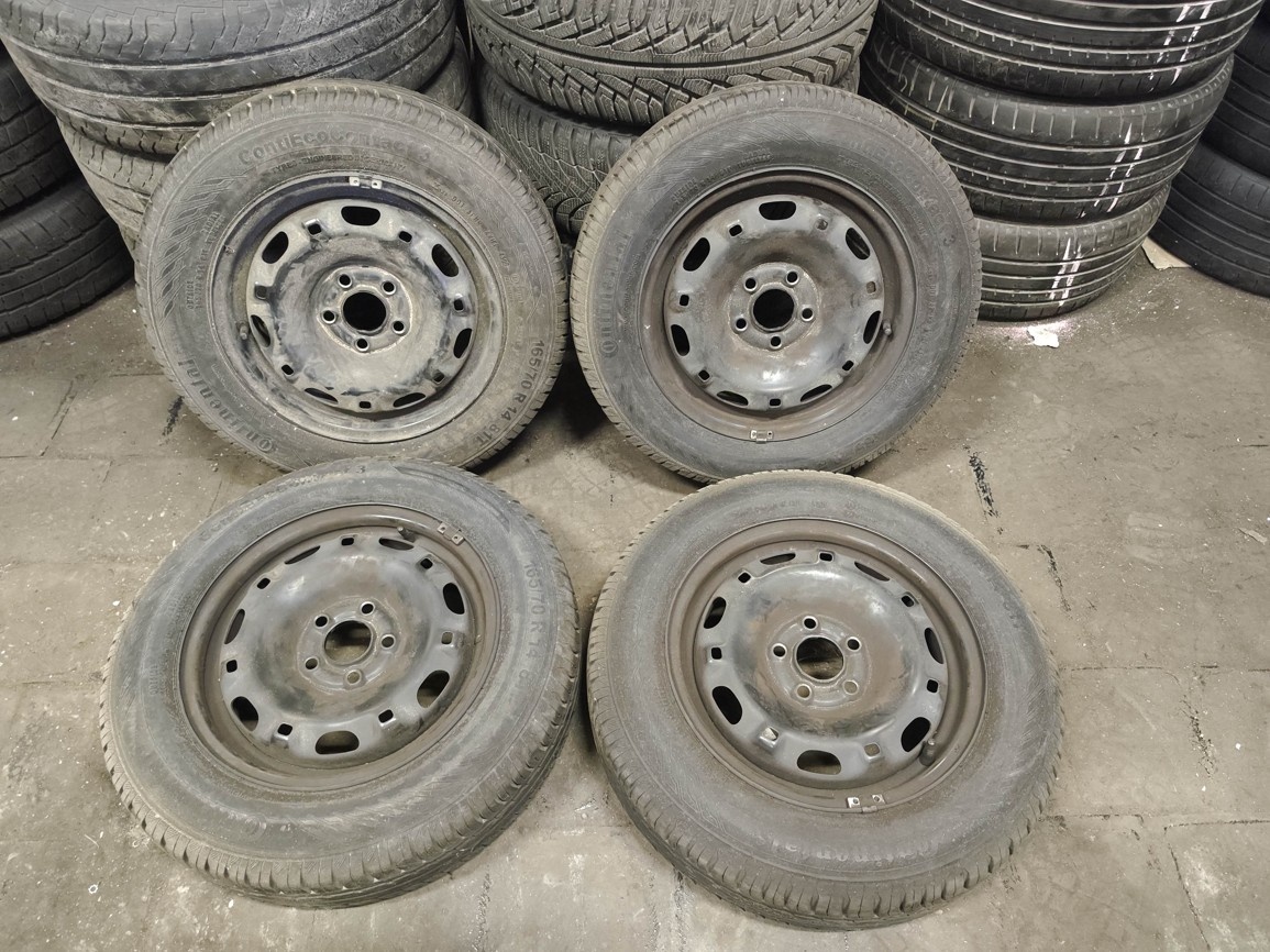14"plechová sada 5x100 VW Polo Fox Fabia Ibiza Roomster