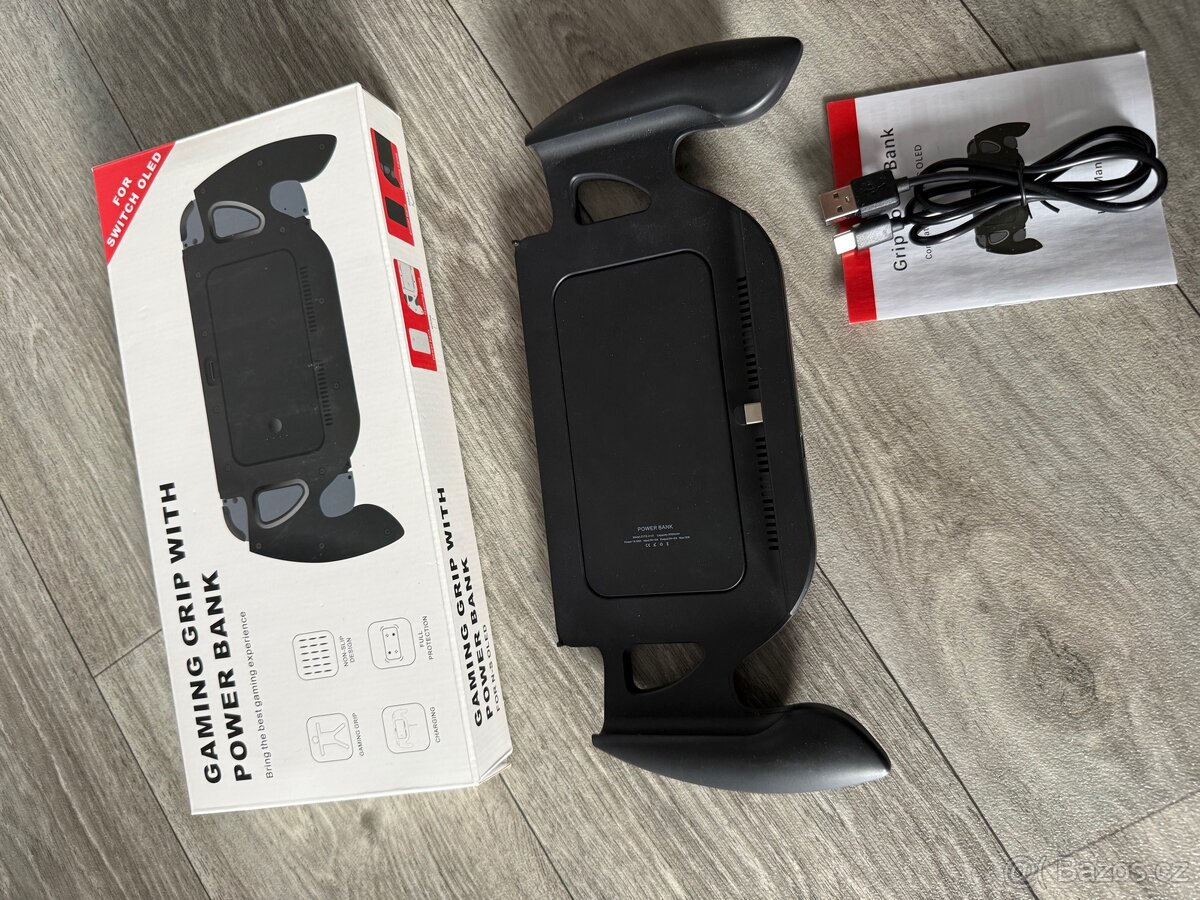 Nintendo switch oled grips + powerbanka