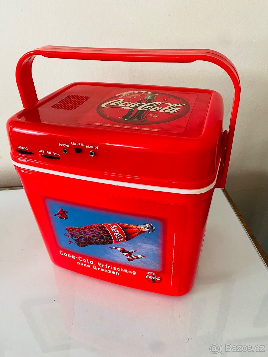Rádio/ Ice box Coca-Cola, nový, funkční, 90.léta