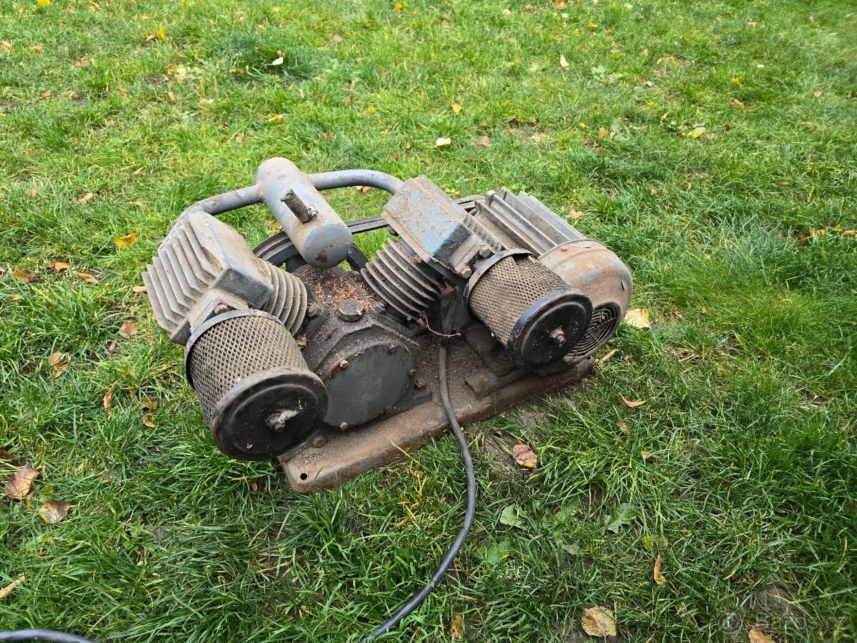 Starý kompresor s elektromorem