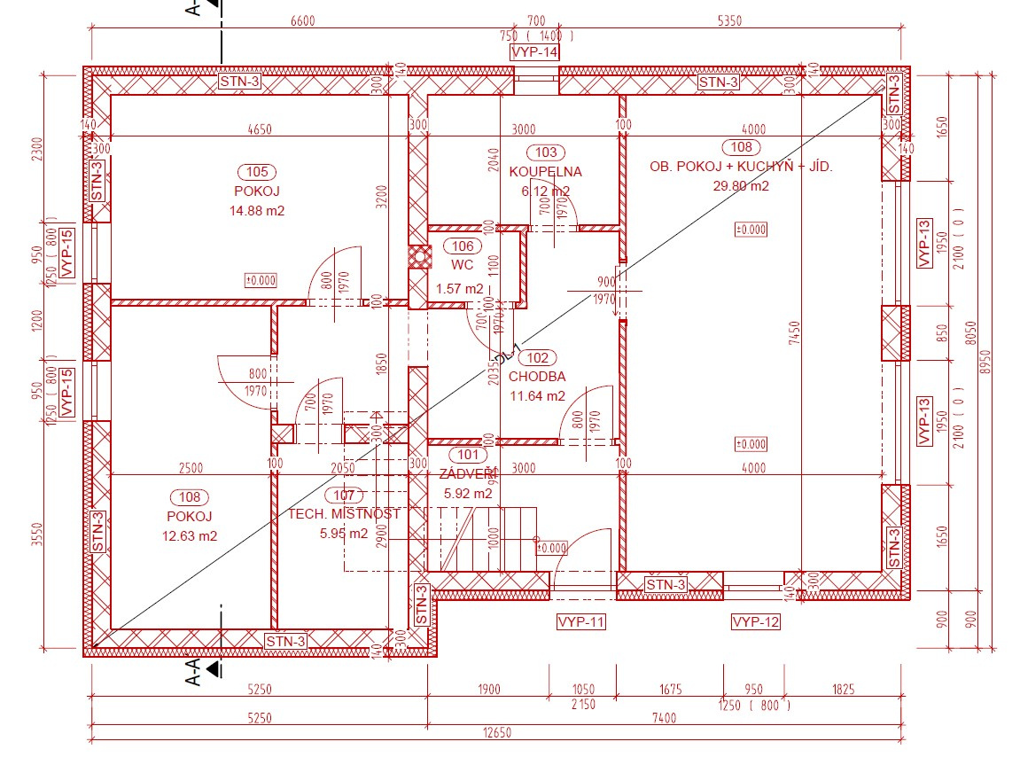 Nový velký apartmán 3+1 Jeníkov u Hlinska