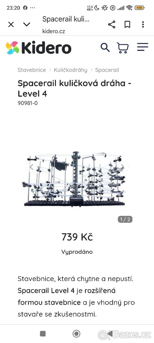 Prodám kuličková dráha kovova