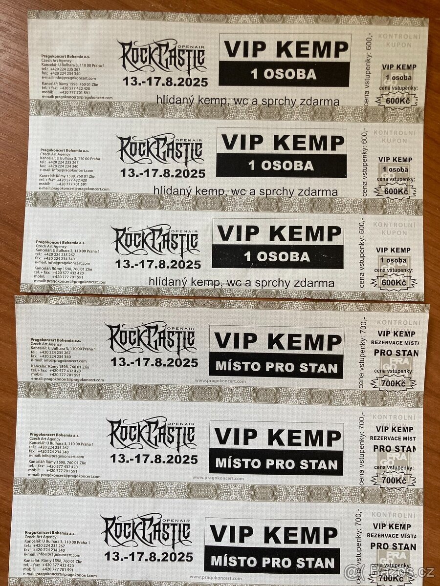 Vstupenky do VIP kempu Rock Castle 14.-16.08.2025