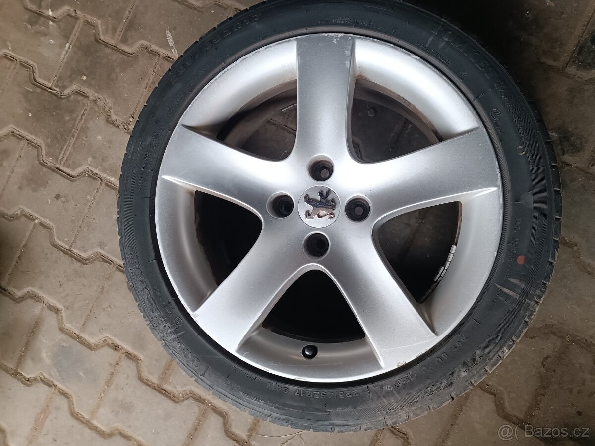 ALU kola 17" ATS, 7.5j,et 32,letní 225/45 pneu TOMKET SPORT