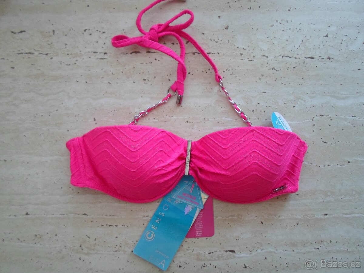 Růžové plavky plavková podprsenka 70A