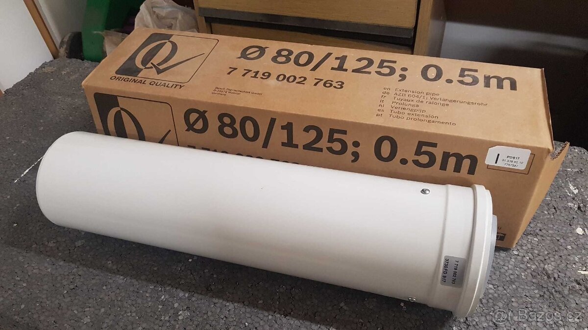 odkouření turbo kotle DN125, přímý kus