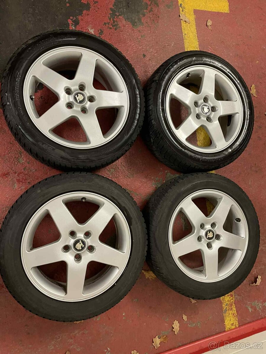 Prodám disky vč. zimní pneu na Škoda Octavia/Superb
