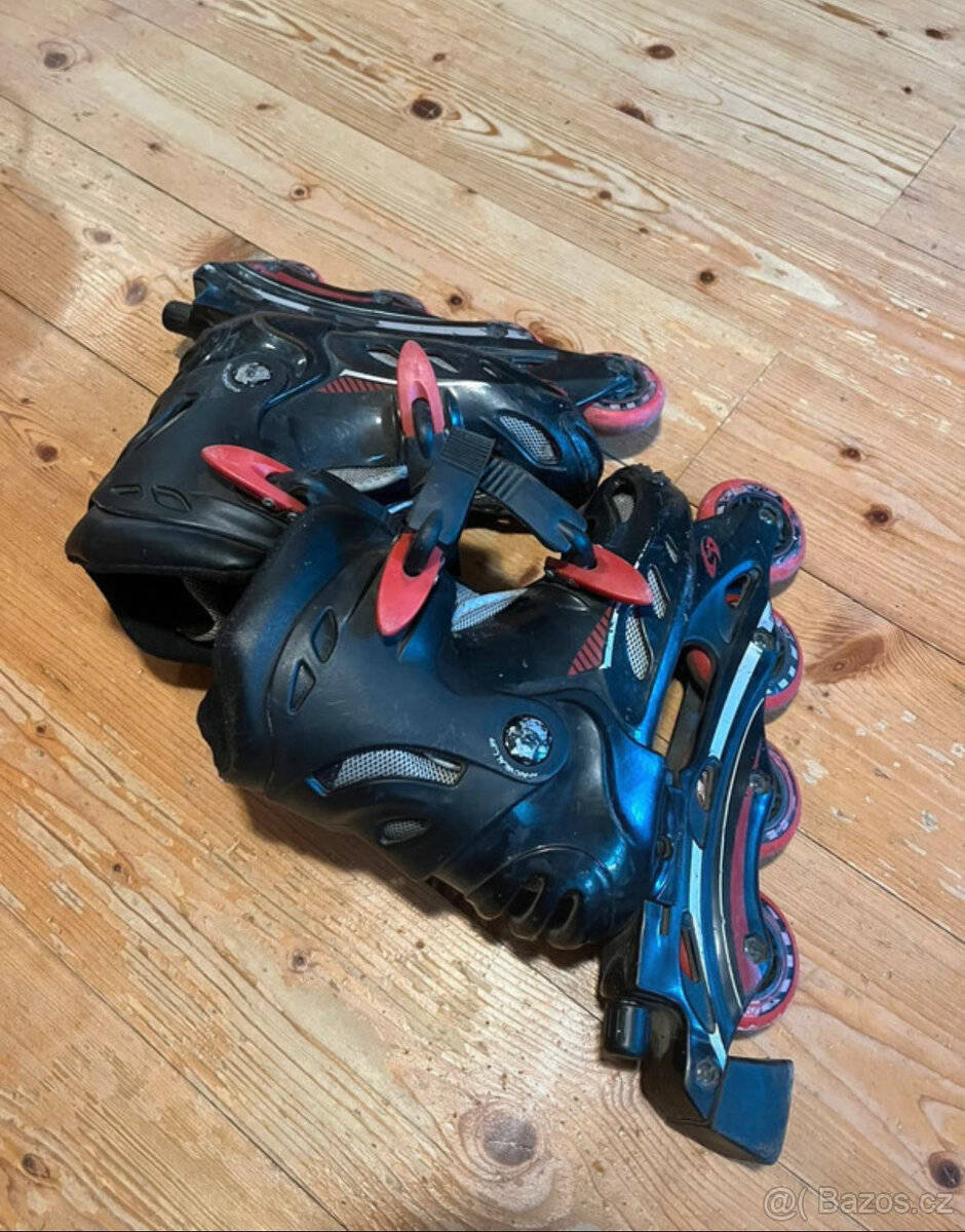 Kolečkové brusle s posuvnou velikostí