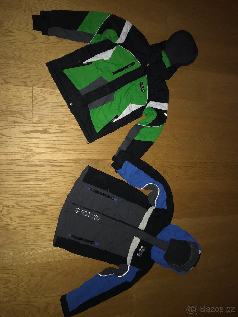 2 x zimní nepromokavá bunda vel. 152