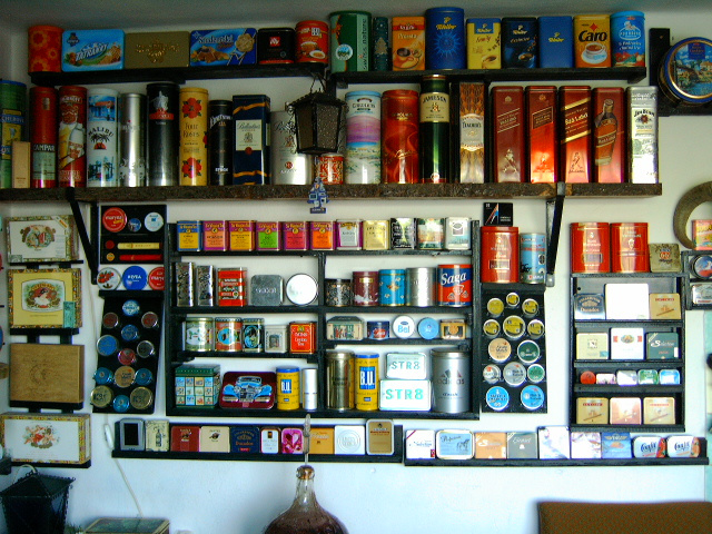 Sbírka plechovek, plechovky