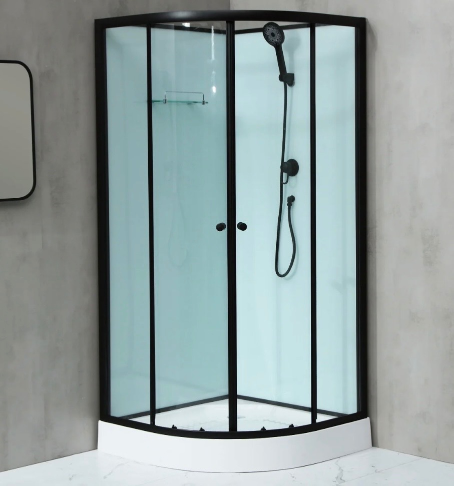 Notre 80 černý sprchový box čtvrtkruhový 80cm x 80cm